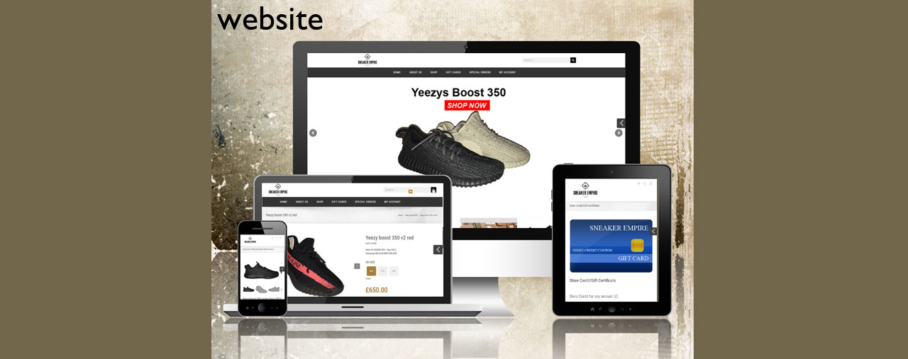 Sneaker Empire Ecommerce website by Forward Designs